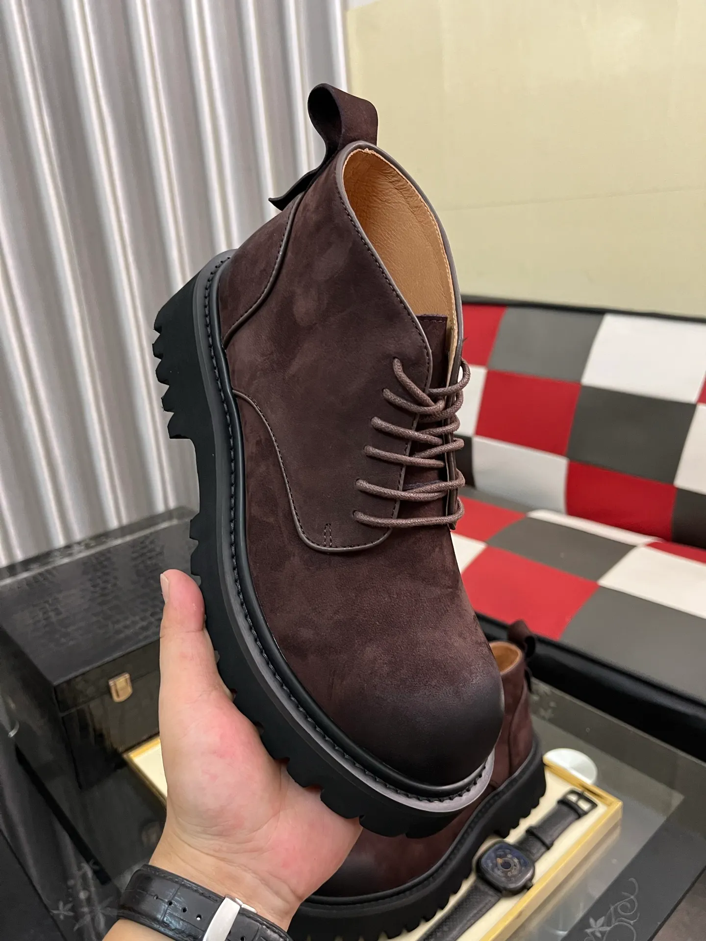 Men's shoes 💰560⌚️⌚️【PRADA】Prada - High-end quality original order·Formal leather shoes - Upper: imported 🔝 tumbled calf leather, hand-stitched mark thread, brand metal fastener cross-arm decoration - Lining: water-dyed cowhide - Outsole: ultra-light TR·rubber; molded outsole -Super high quality control·Fine workmanship: highlighted (high-end·luxury·grade) -Size :38-44